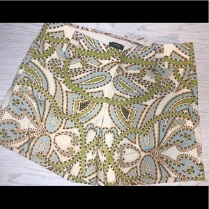 NWT J. Crew City Fit Paisley Cotton Shorts Sz 0